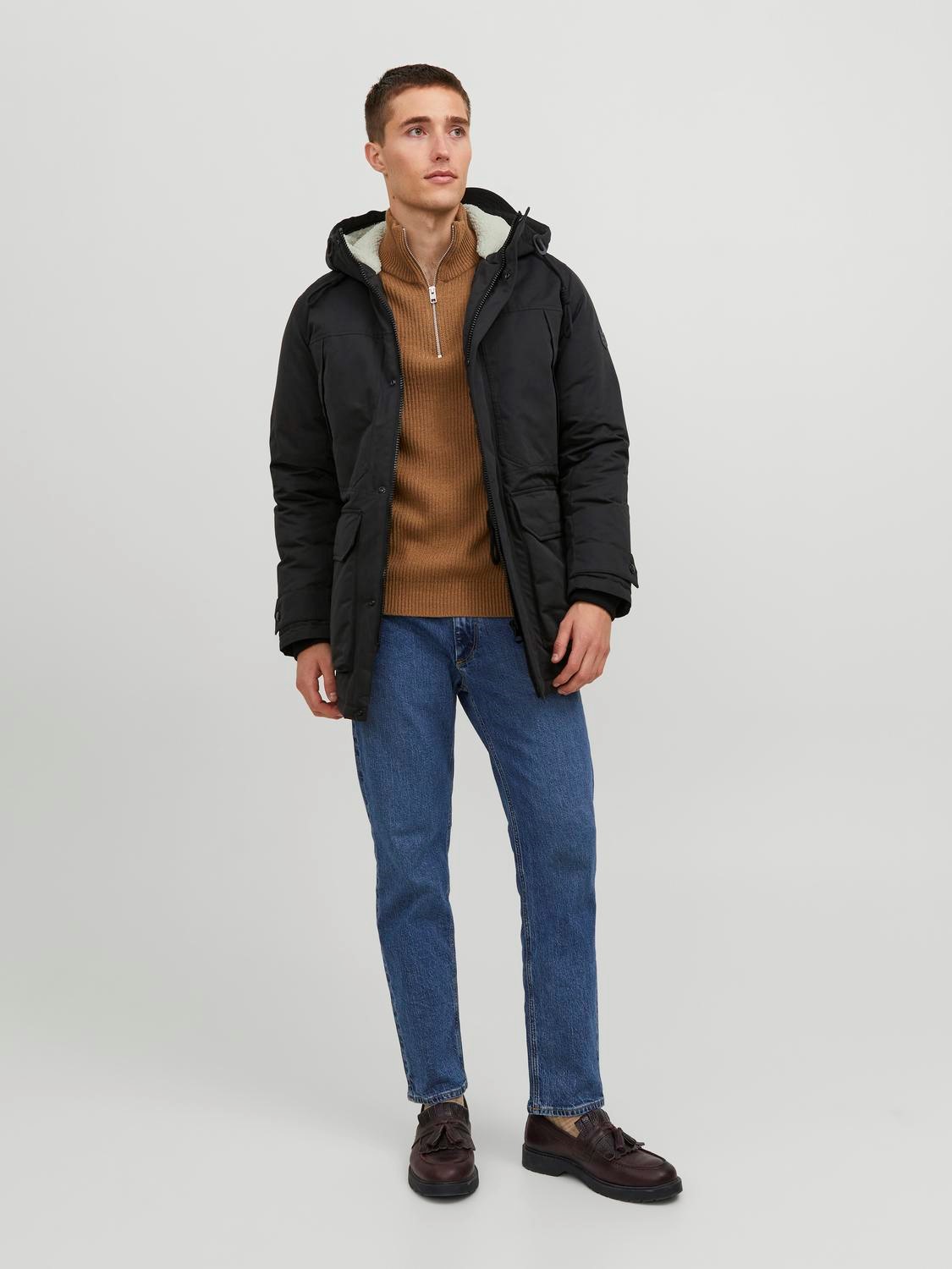 Jack & Jones Mens JJECLIP Hooded Parka Jacket - Picture 9 of 16