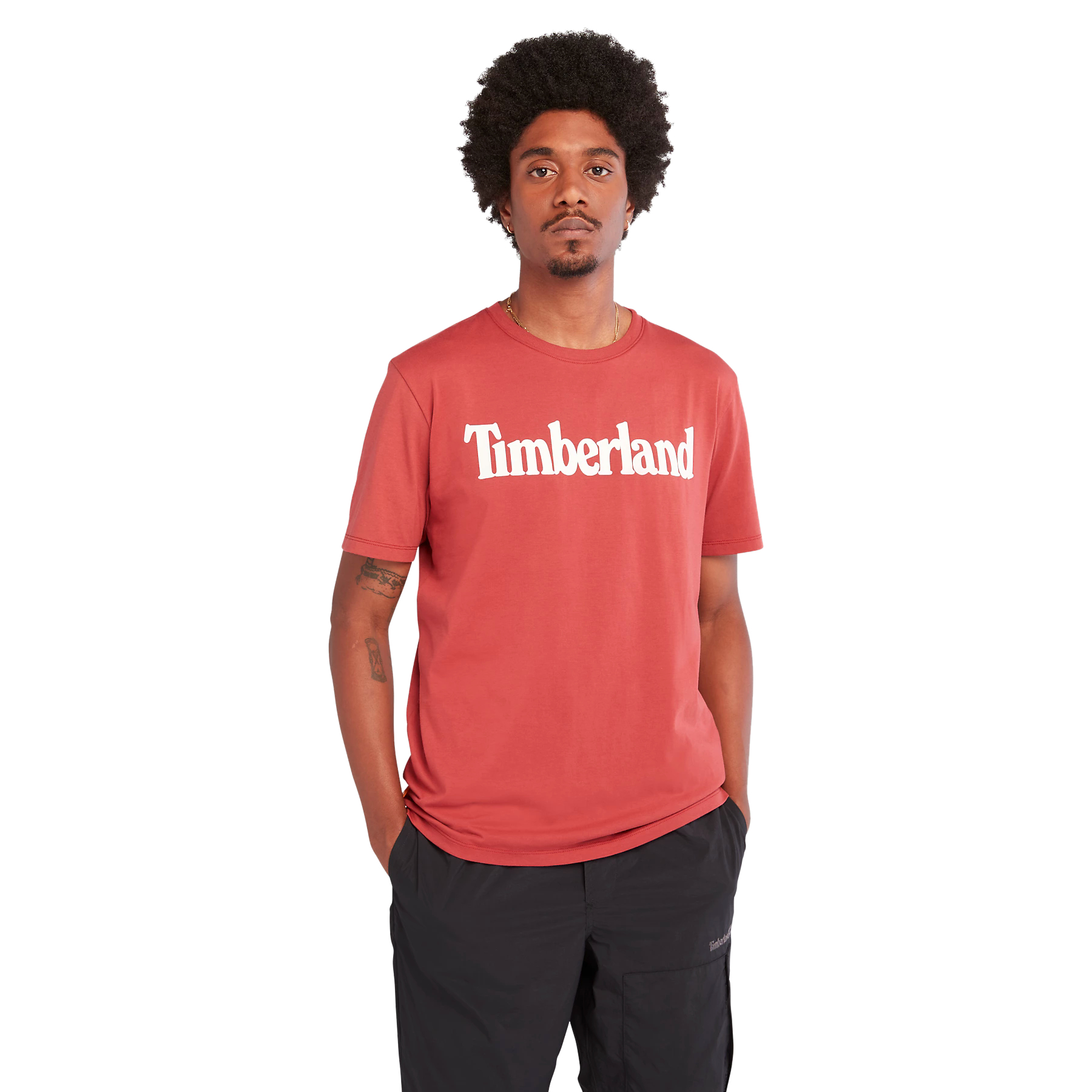 Camiseta Timberland Para Hombres Kennebec River Linea Logo Cuello Redondo Camiseta Manga Corta - Imagen 18 de 28