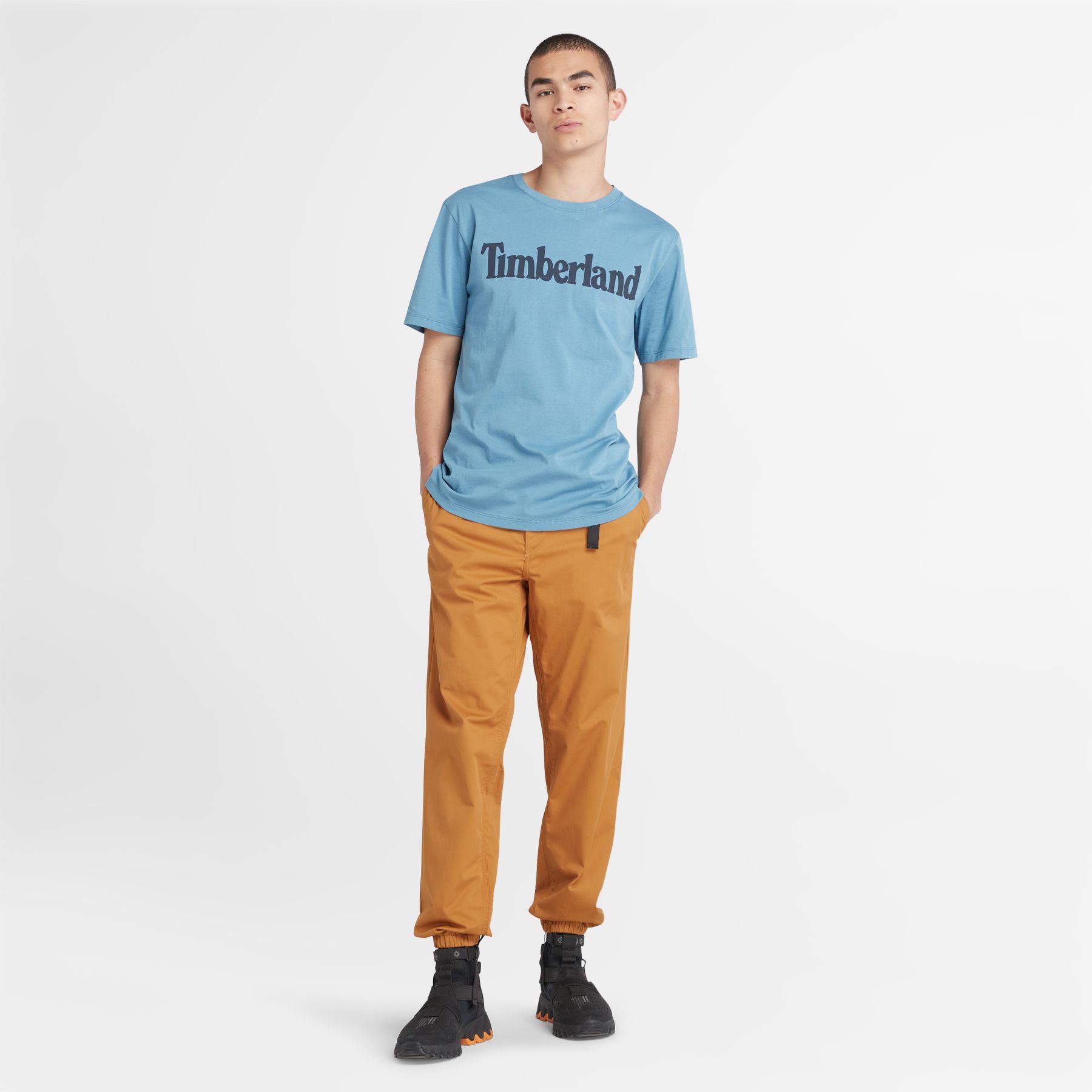 Camiseta Timberland Para Hombres Kennebec River Linea Logo Cuello Redondo Camiseta Manga Corta - Imagen 12 de 28