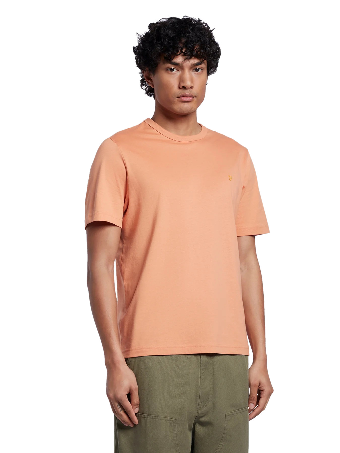 Farah T-shirt Col tendance Rond 'Danny' pour Homme - Manches Courtes