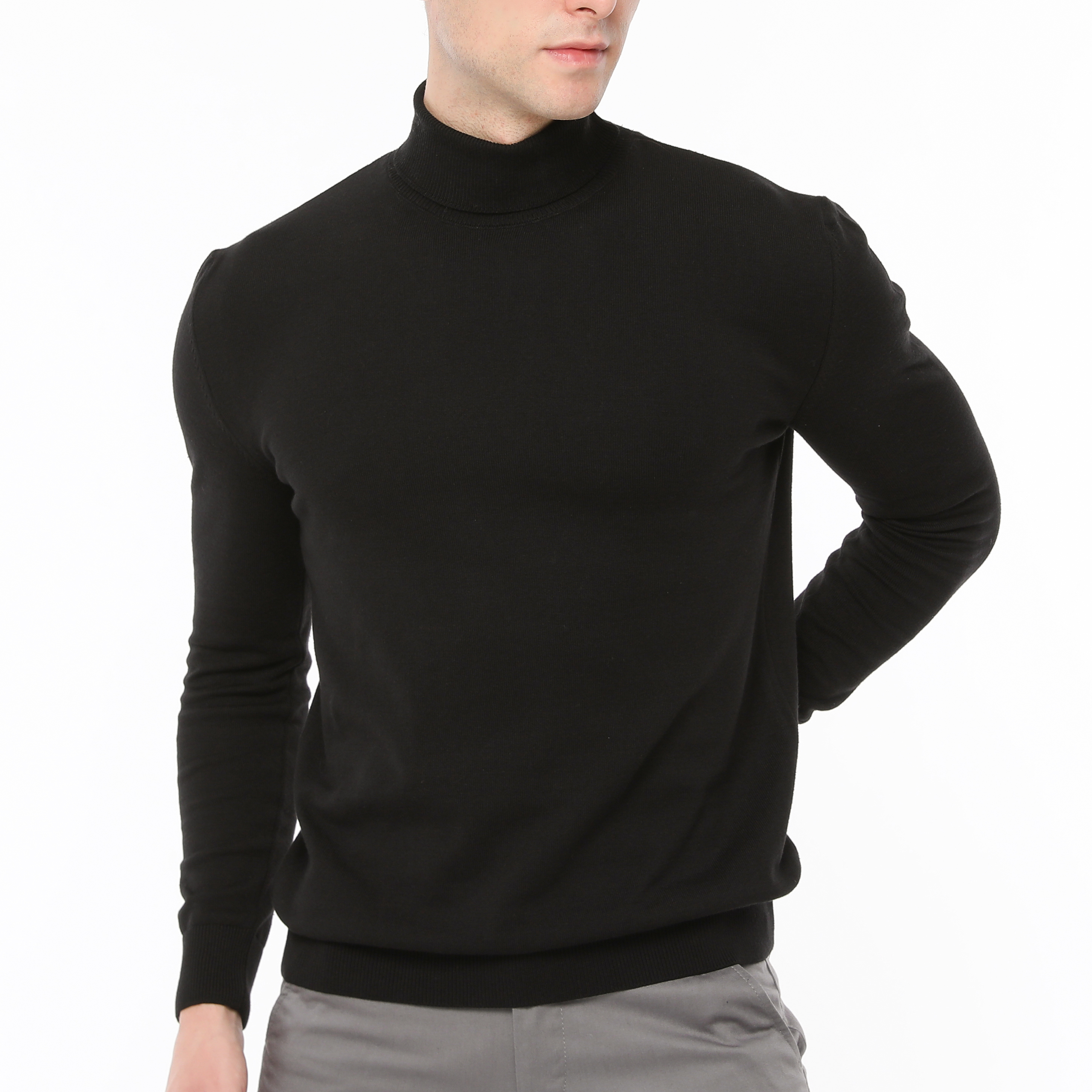 Saltador de cuello rodante Xact para hombre - 100 % algodón - manga larga - Imagen 12 de 37