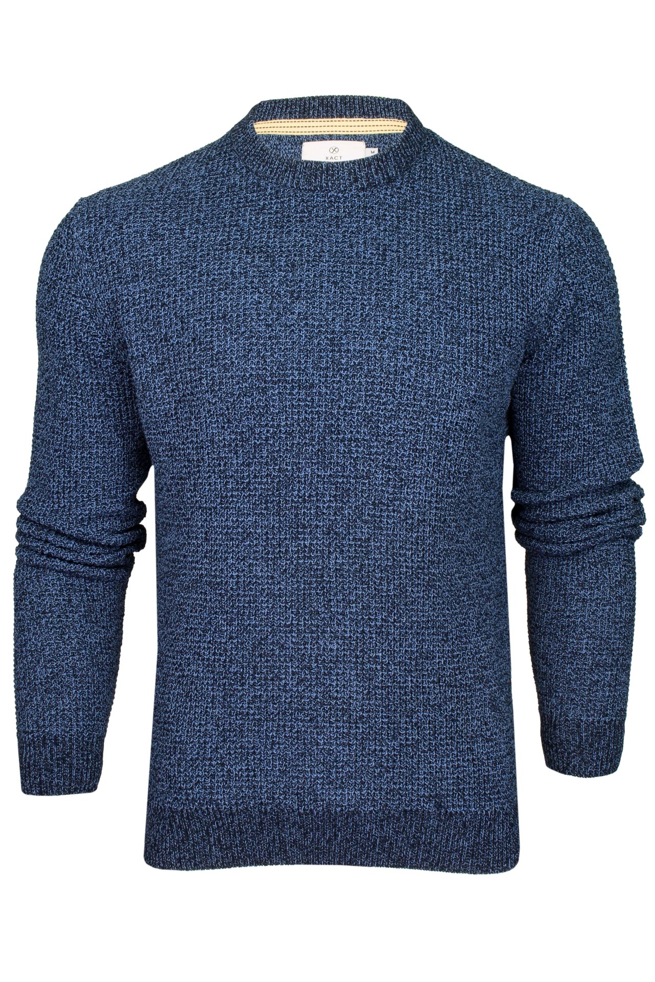 Xact Mens Twist Waffle Knit Crew Neck Jumper - Picture 8 of 22