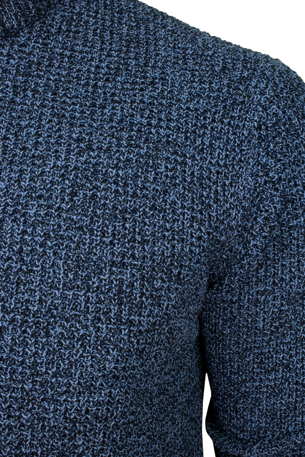 Xact Mens Twist Waffle Knit Crew Neck Jumper - Picture 9 of 22