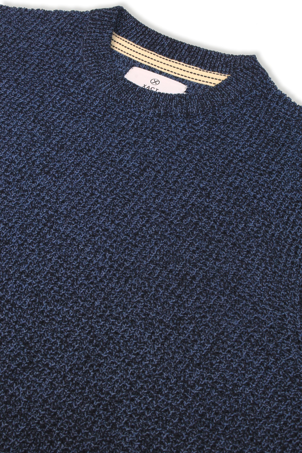 Xact Mens Twist Waffle Knit Crew Neck Jumper - Picture 11 of 22