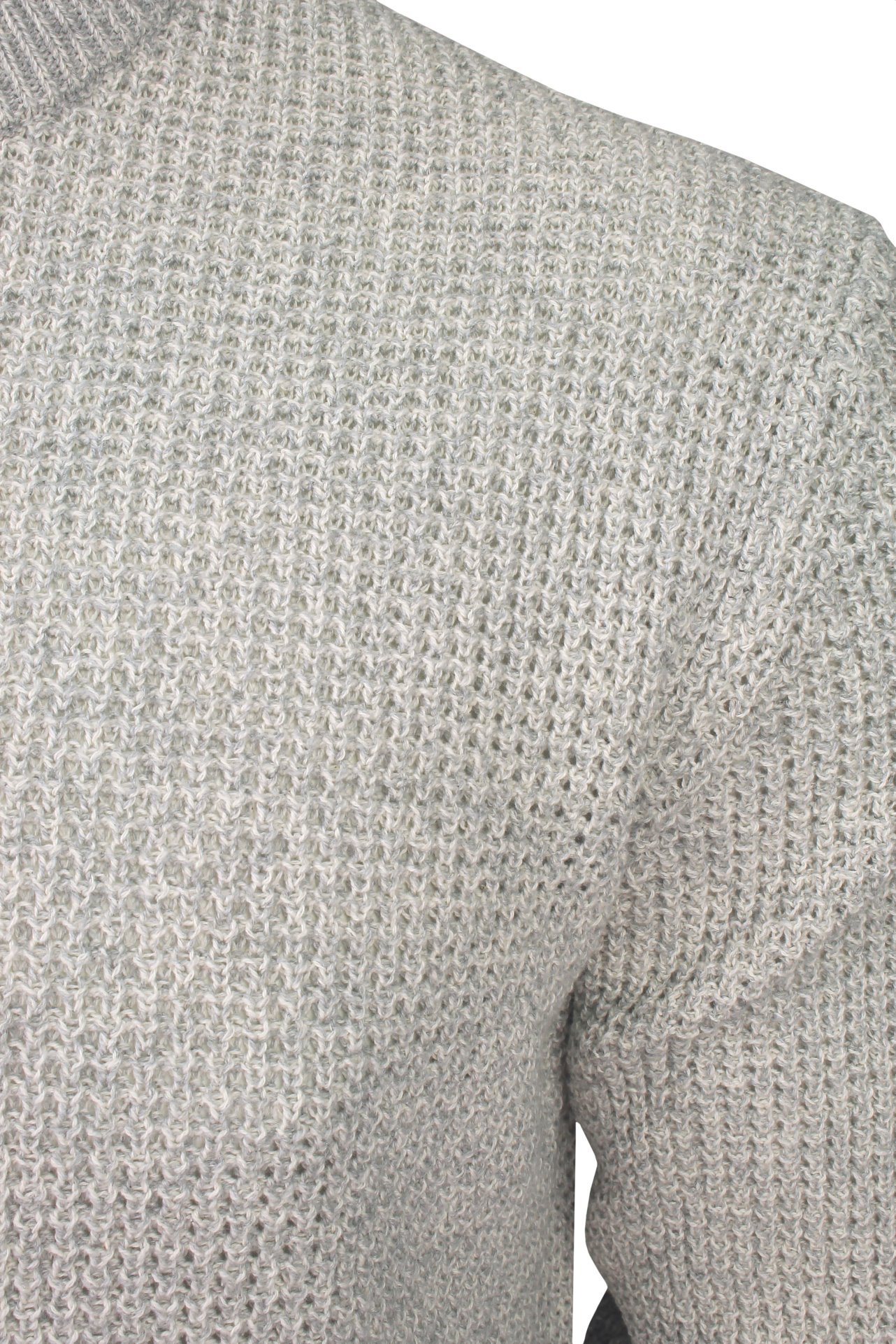 Xact Mens Twist Waffle Knit Crew Neck Jumper - Picture 18 of 22