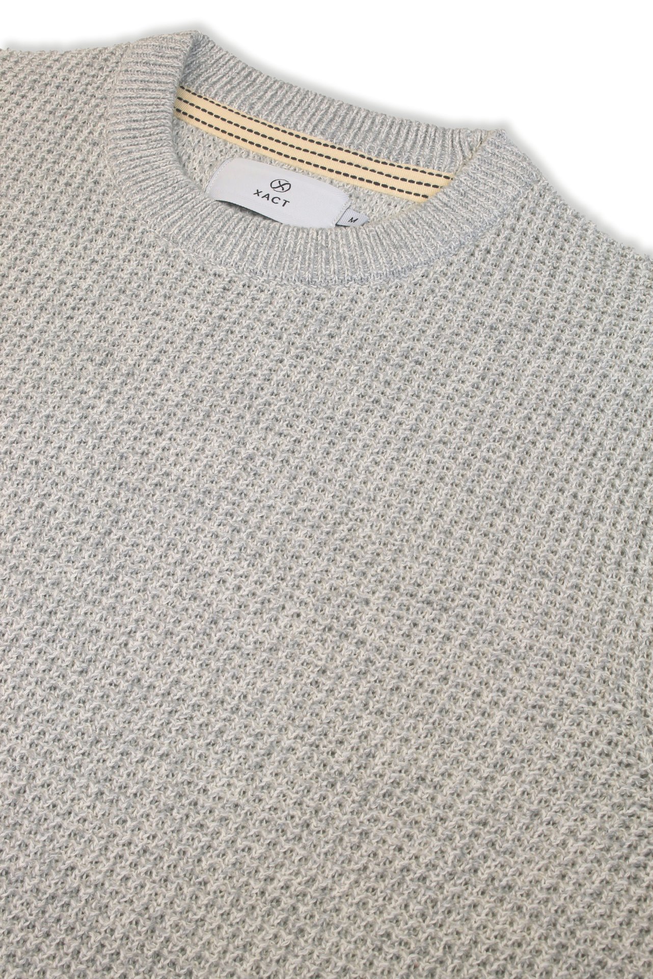 Xact Mens Twist Waffle Knit Crew Neck Jumper - Picture 20 of 22