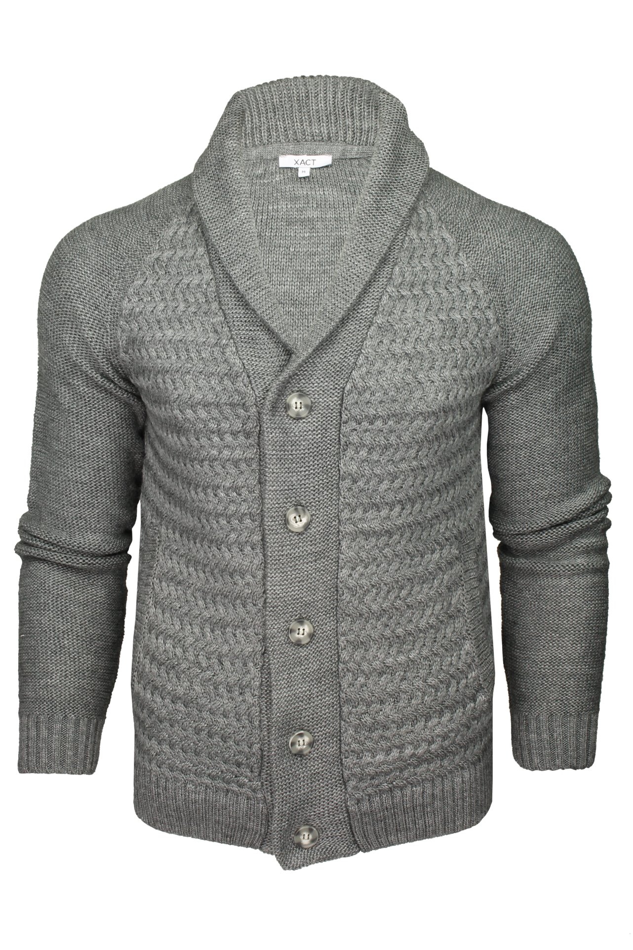 Xact Herren Strickjacke, Raglanärmel, Schalkragen, Zopfmuster - Bild 5 von 15