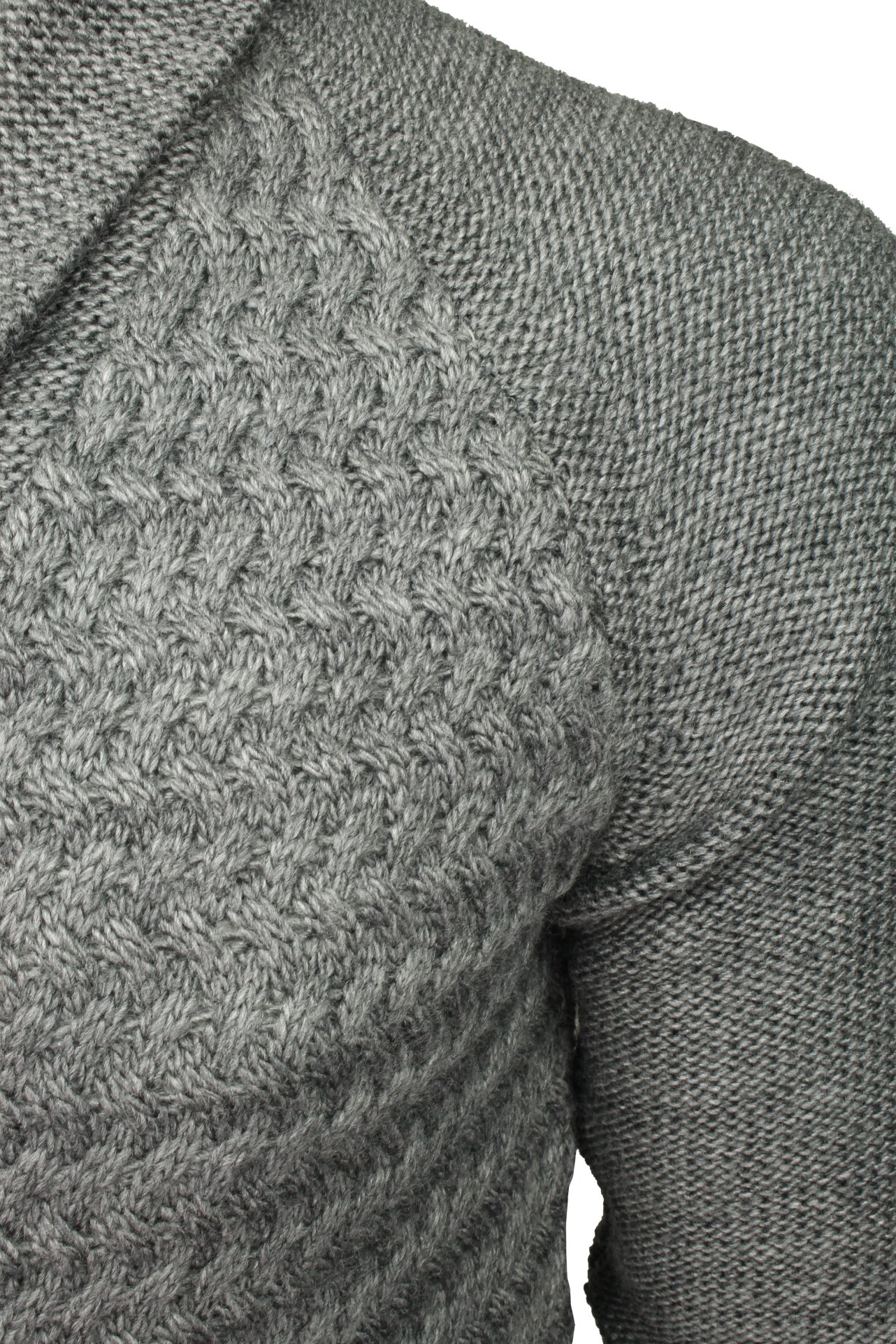 Xact Herren Strickjacke, Raglanärmel, Schalkragen, Zopfmuster - Bild 6 von 15