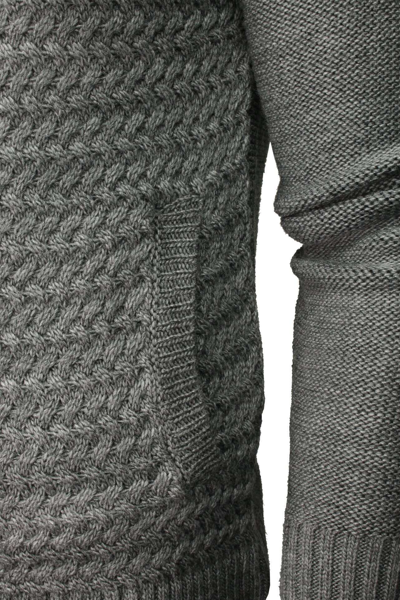 Xact Herren Strickjacke, Raglanärmel, Schalkragen, Zopfmuster - Bild 7 von 15