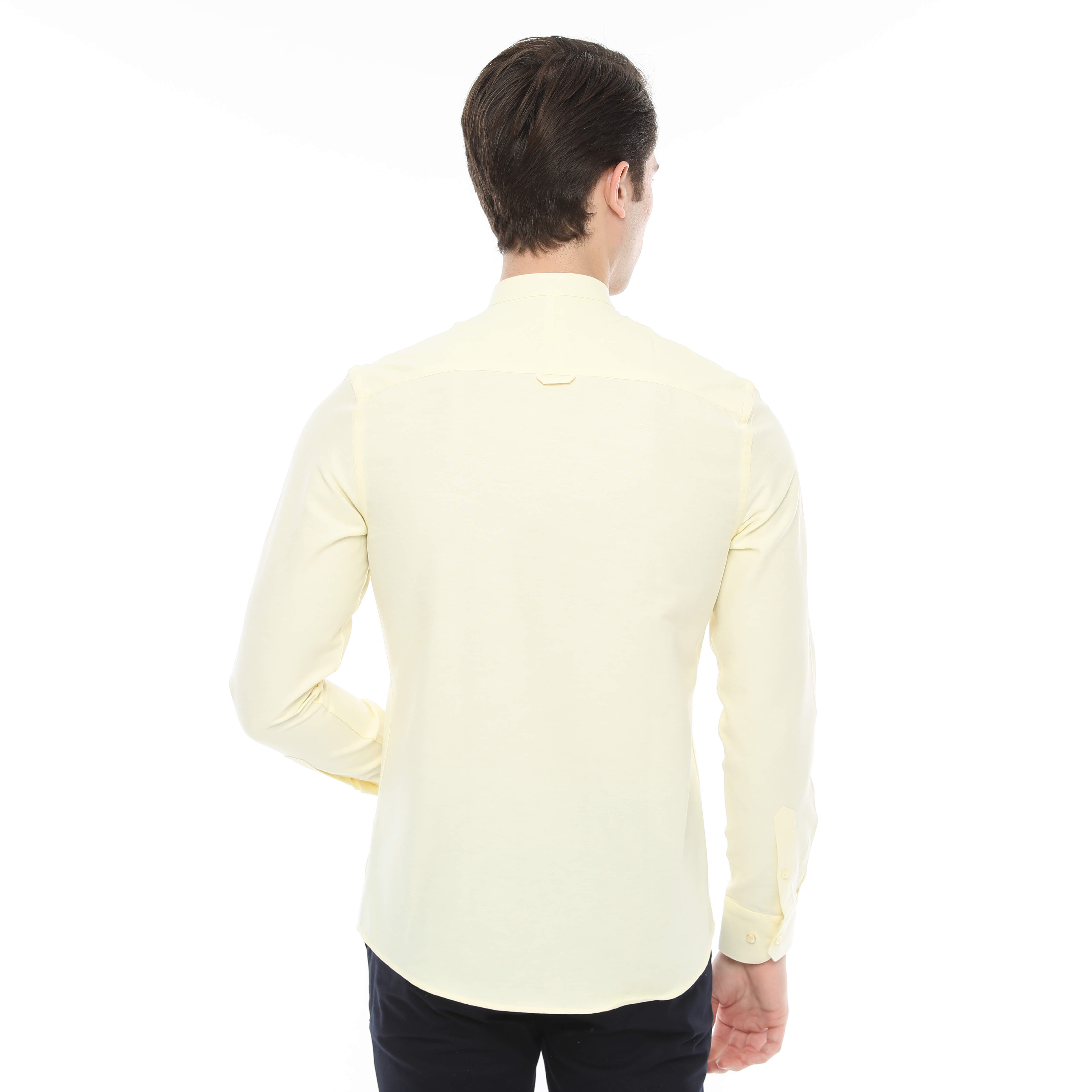 Xact Mens Grandad Collar Nehru Oxford Shirt Gustus Long Sleeved - Slim Fit - Picture 96 of 102
