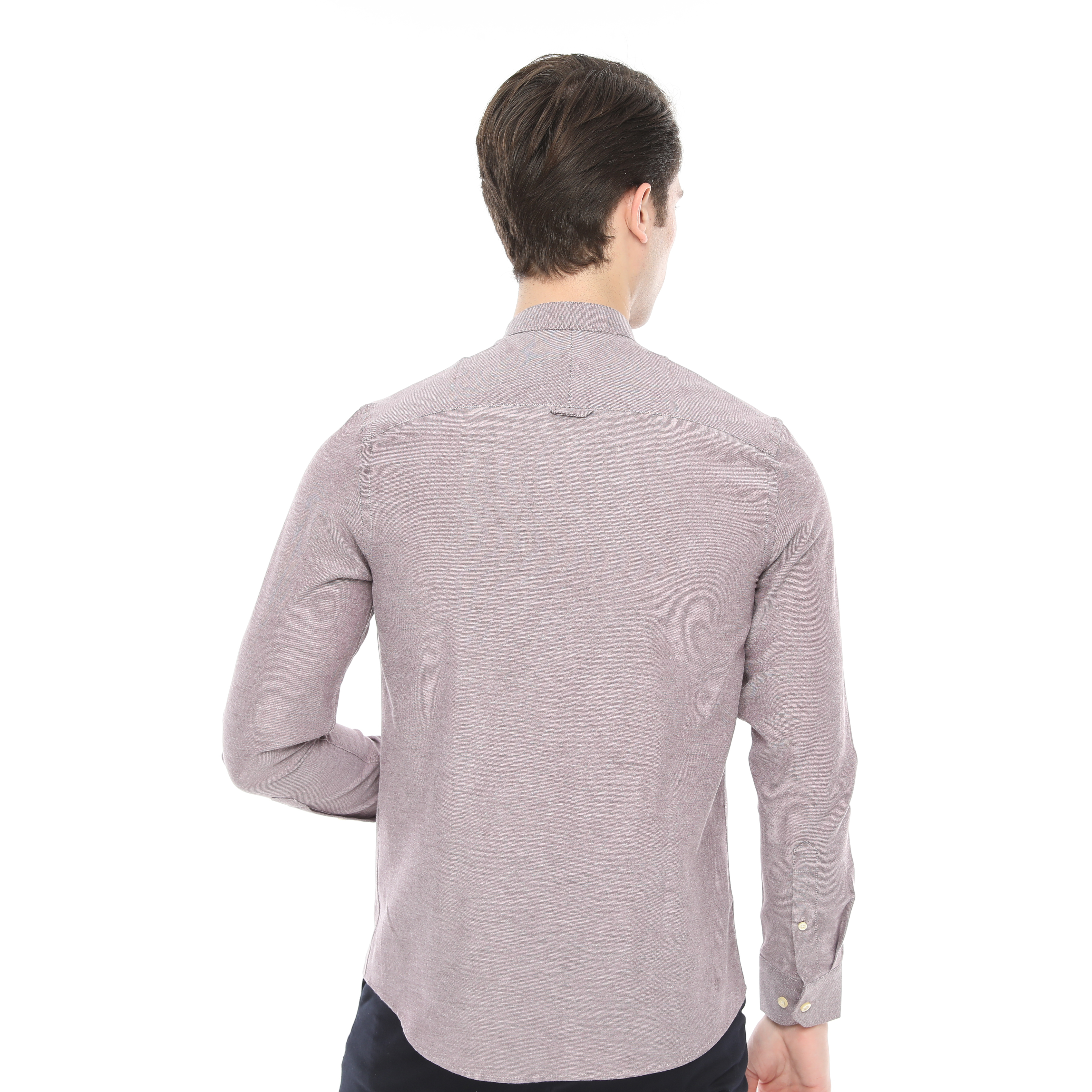 Xact Mens Grandad Collar Nehru Oxford Shirt Gustus Long Sleeved - Slim Fit - Picture 56 of 102
