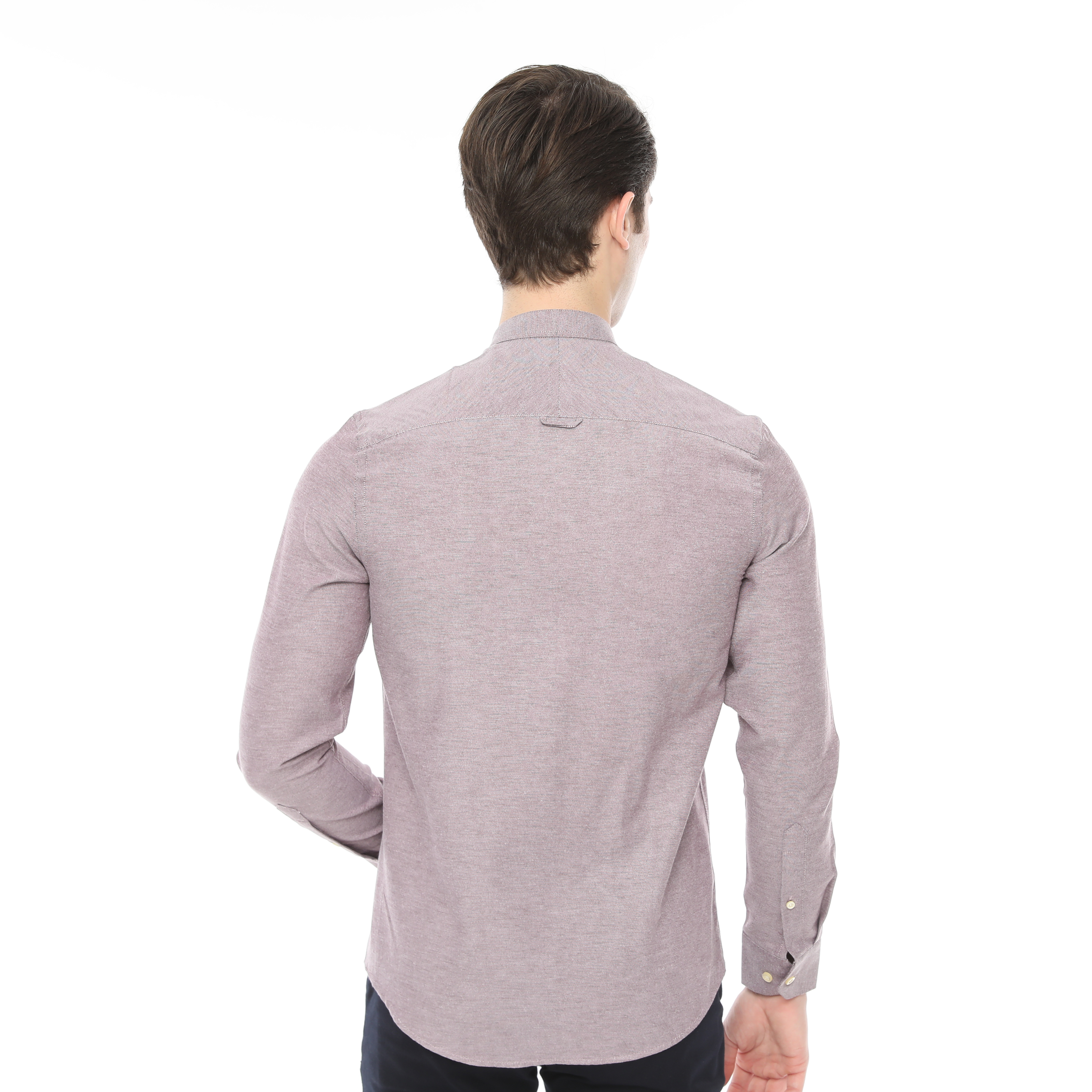 Xact Mens Grandad Collar Nehru Oxford Shirt Gustus Long Sleeved - Slim Fit - Picture 57 of 102