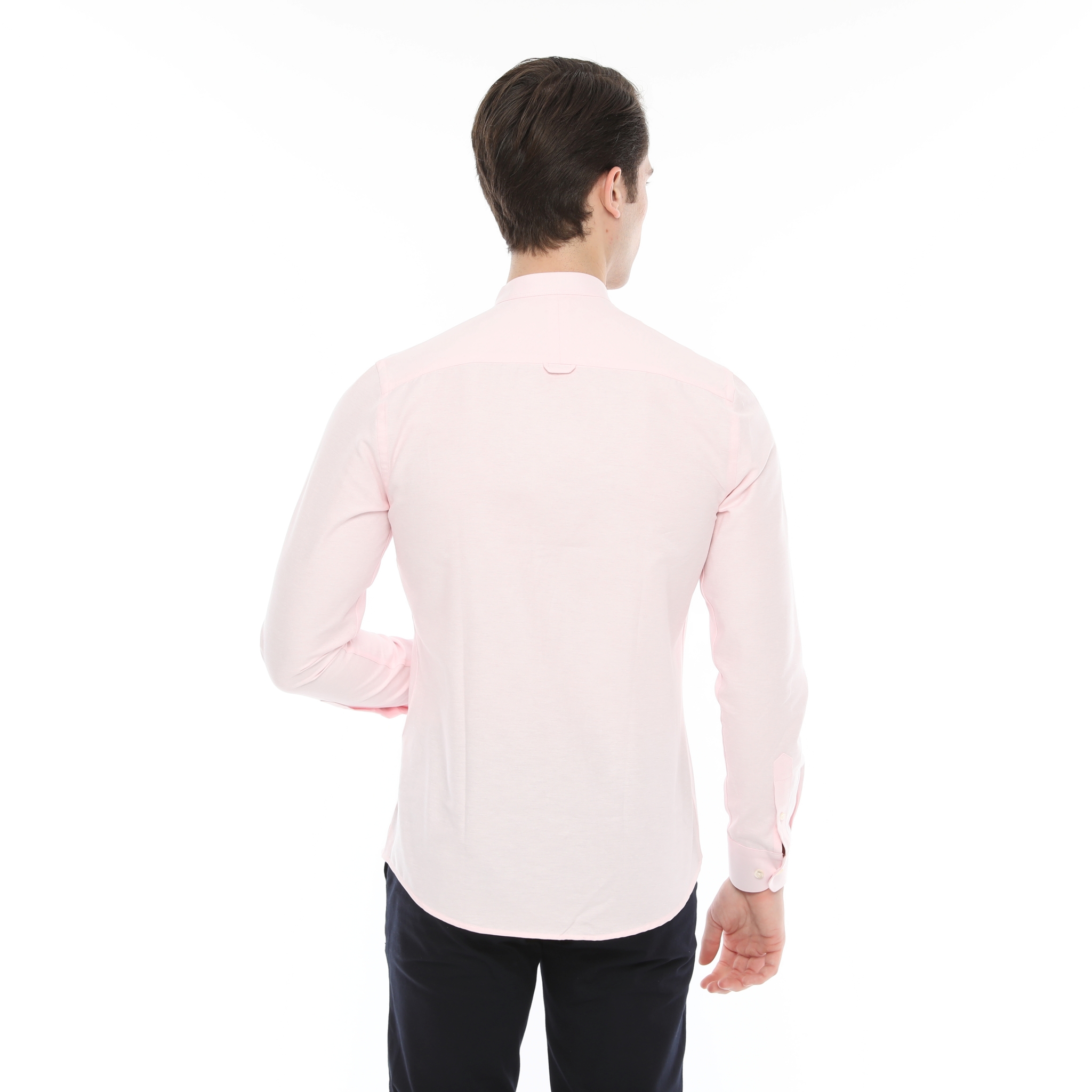 Xact Mens Grandad Collar Nehru Oxford Shirt Gustus Long Sleeved - Slim Fit - Picture 76 of 102