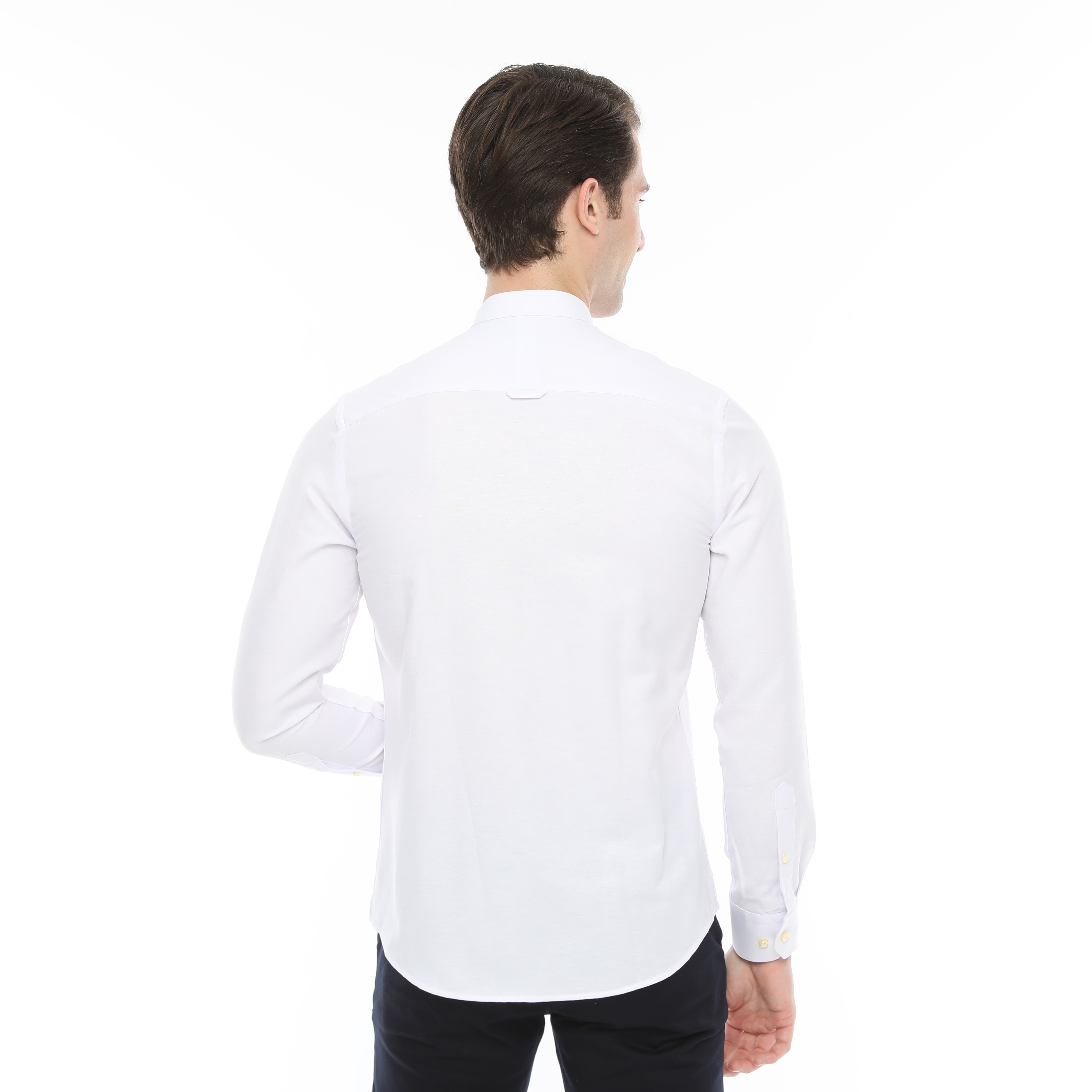 Xact Mens Grandad Collar Nehru Oxford Shirt Gustus Long Sleeved - Slim Fit - Picture 86 of 102