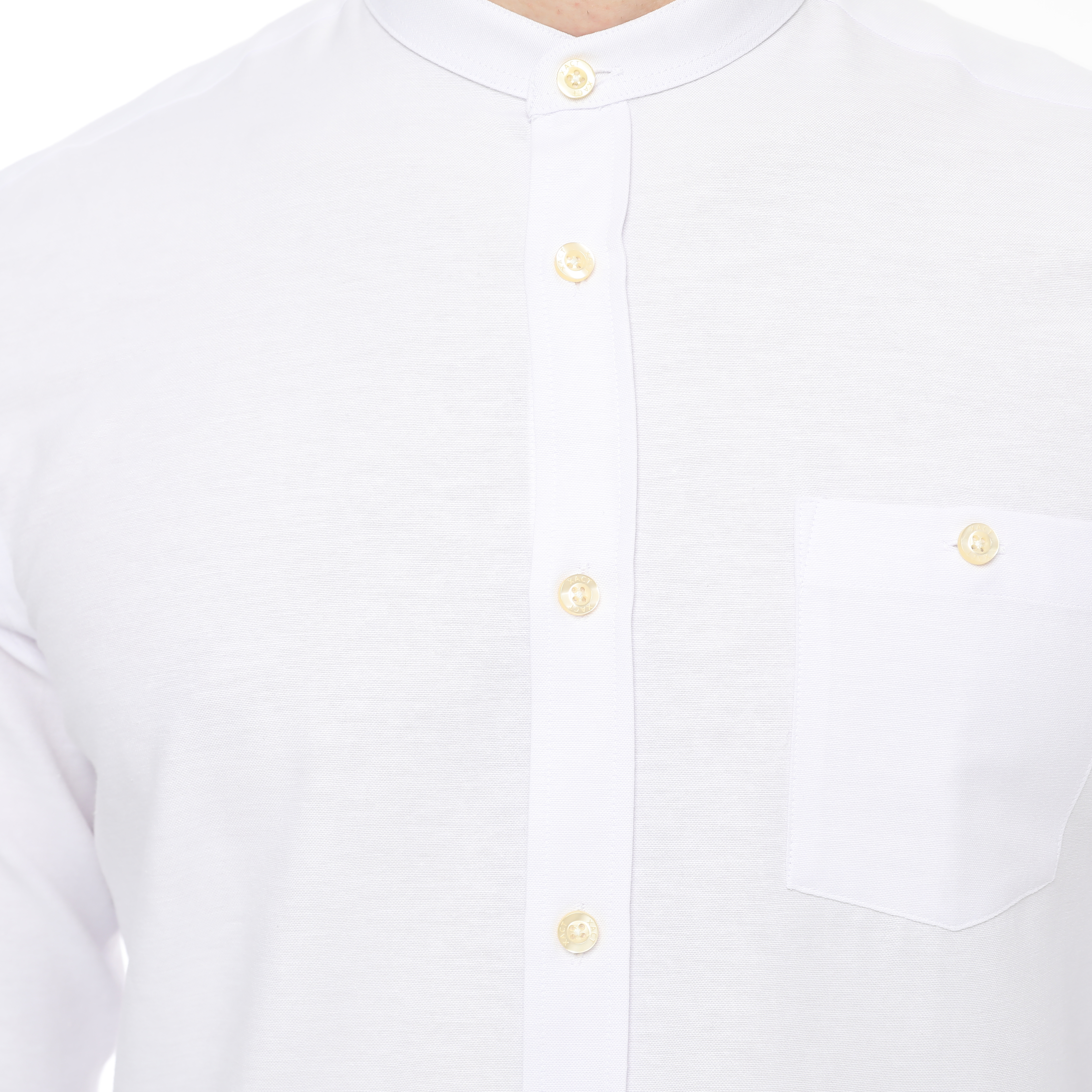Xact Mens Grandad Collar Nehru Oxford Shirt Gustus Long Sleeved - Slim Fit - Picture 88 of 102
