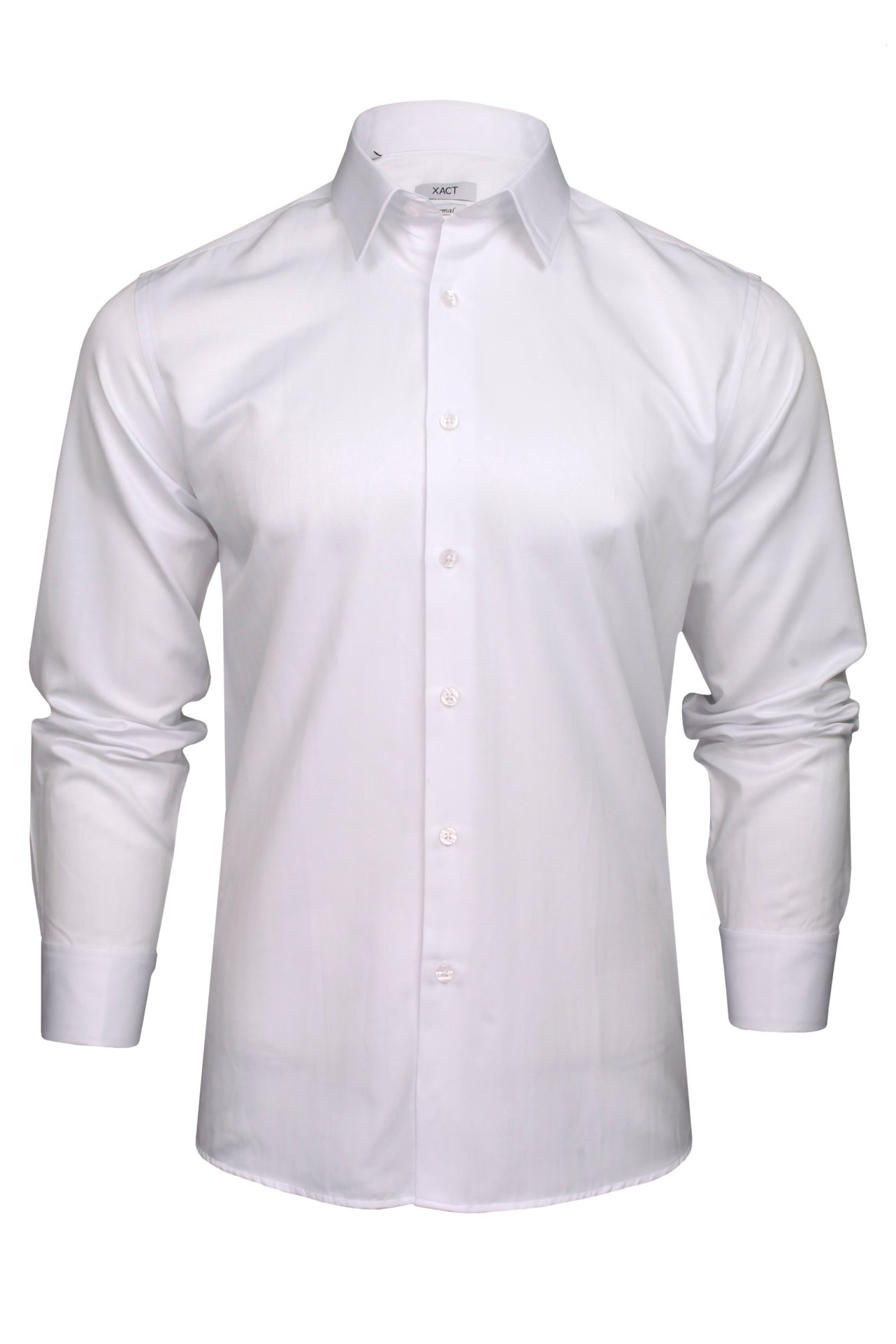 Xact Mens Herringbone Double Cuff Formal/ Dress Shirt - Cufflinks Included - Picture 13 of 15