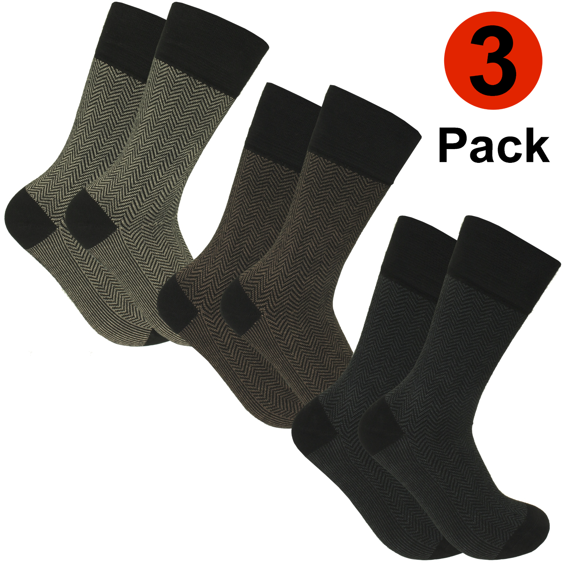 Xact Mens Bamboo Socks, 3 Pairs, Super Soft & Breathable, Gift Box (UK 7-11)