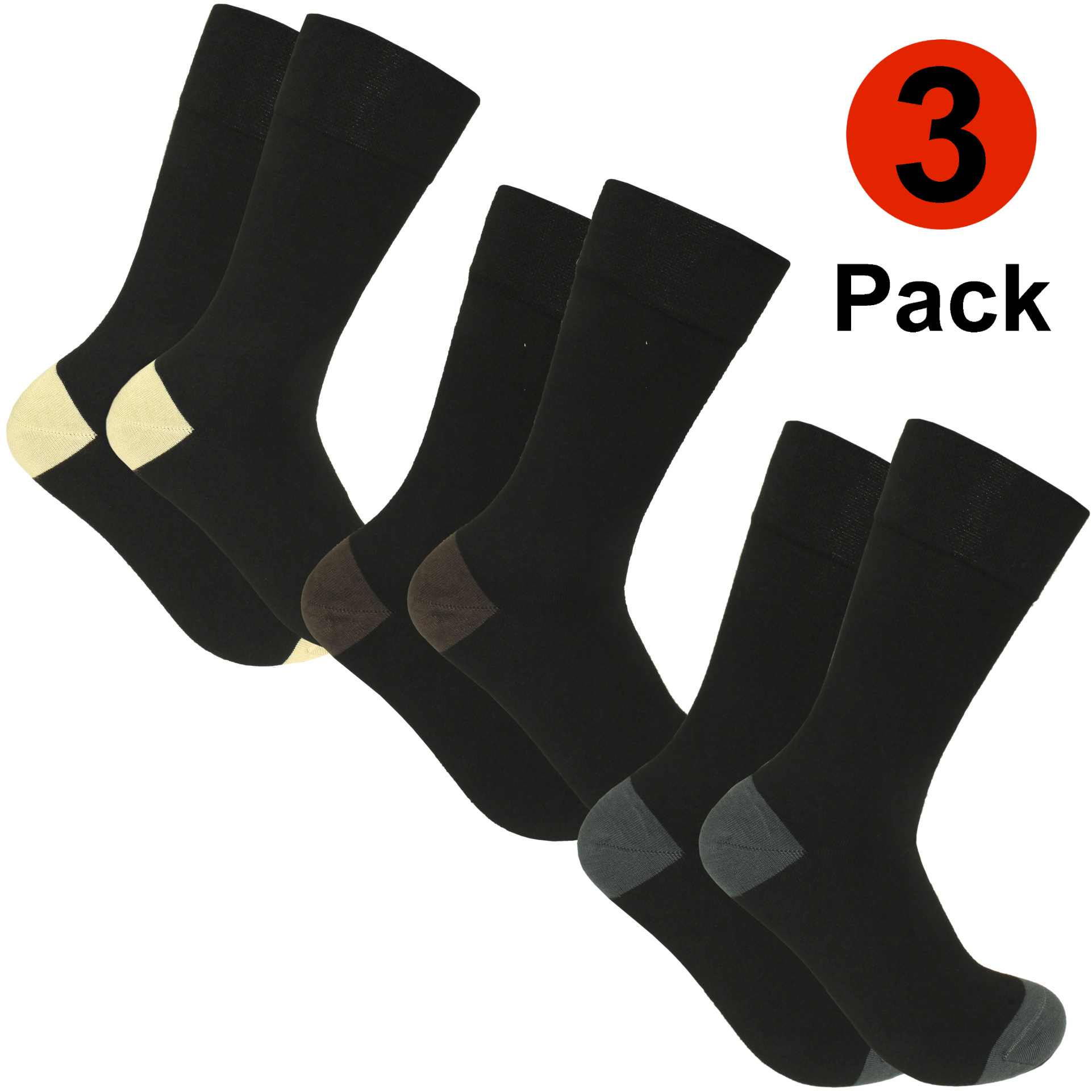 Xact Mens Bamboo Socks, 3 Pairs, Super Soft & Breathable, Gift Box (UK 7-11)